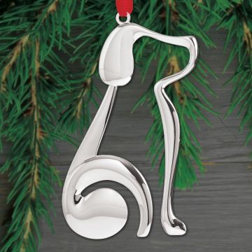 Nambe Dog Silverplate Ornament