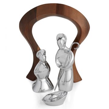 Nambe Nativity Scene Figurine Set