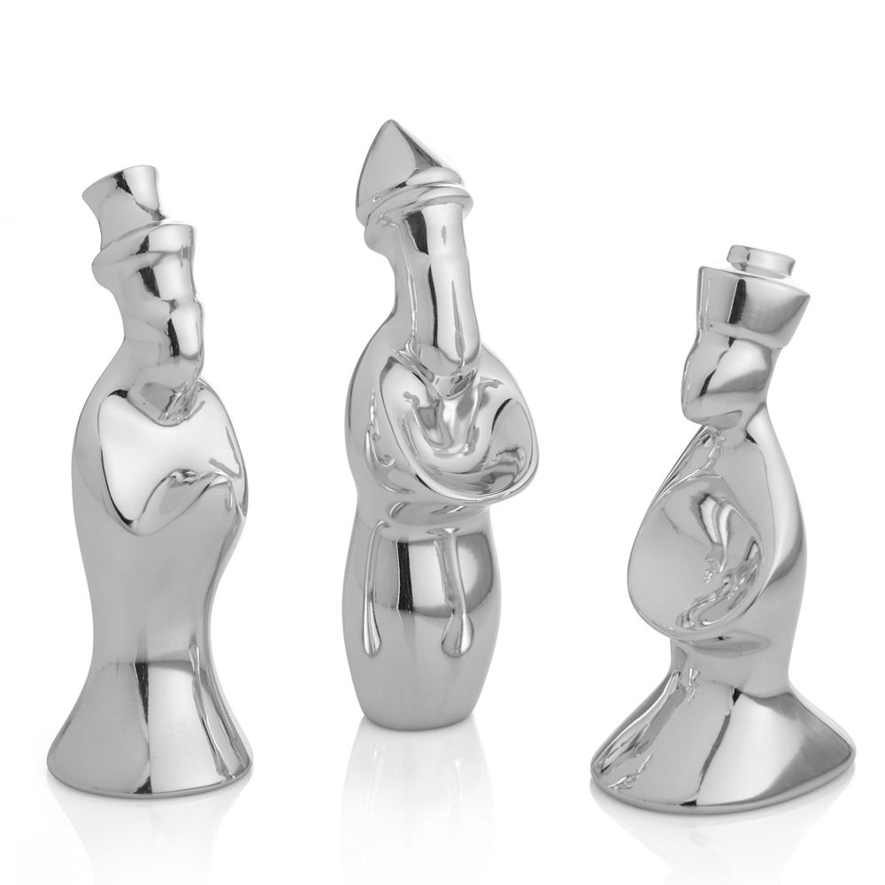 Sterling Collectables Nambe Nativity Three Wise Men Figurine Set
