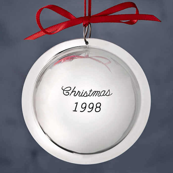 Sterling Collectables 1998 Neiman Marcus Christmas Ball Sterling Ornament