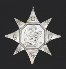 1998 Niederkorn Sterling Angels Song Star Ornament
