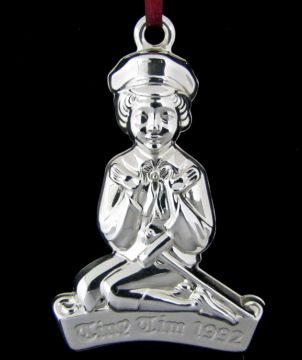 1992 Oneida Tiny Tim Sterling Ornament image
