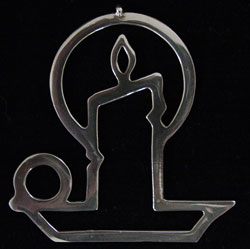 Paul March Candle Sterling Ornament