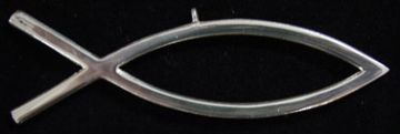Paul March Christian Fish Symbol Sterling Ornament