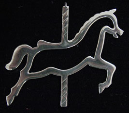 Paul March Carousel Horse Sterling Ornament