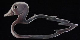 Paul March Mallard Duck Sterling Ornament image
