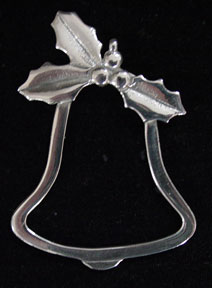 Paul March Holly Bell  Sterling Ornament