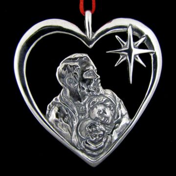 2008 Peggy Hart Heart Of Christmas Sterling Ornament image