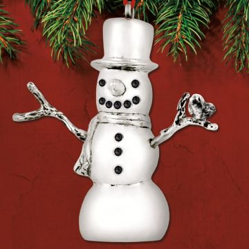 Rebecca Dykstra Very Merry Snowman Sterling Ornament