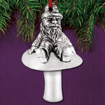 Rebecca Dykstra Yule Gnome Sterling Ornament image