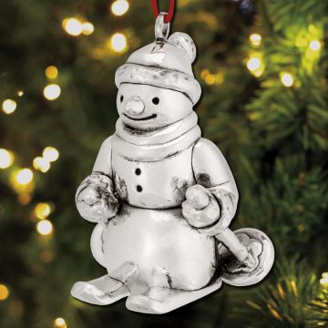 Rebecca Dykstra Alpine Snowboy Sterling Ornament image