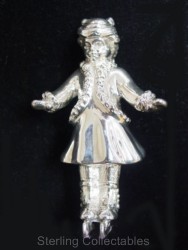 Rebecca Dykstra Girl Skater 3D Sterling Ornament