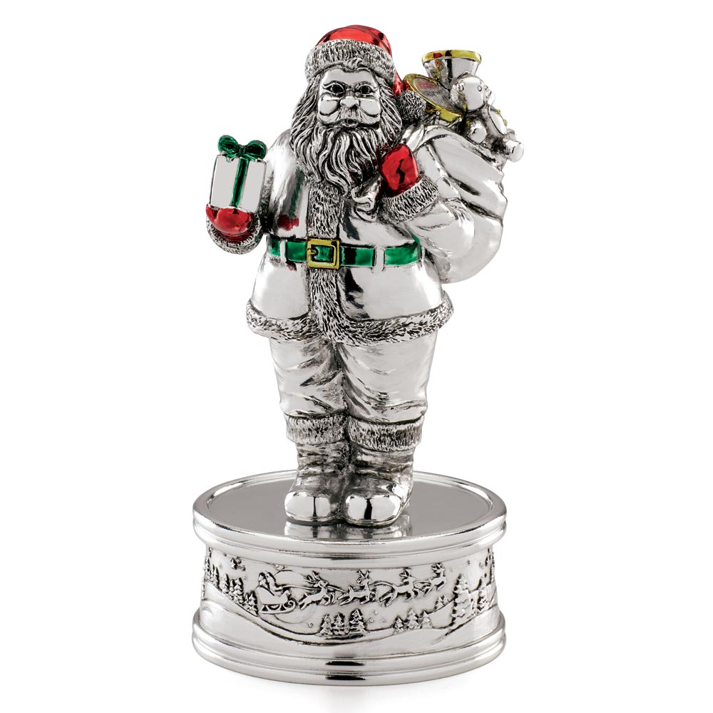 Sterling Collectables Reed & Barton Vintage Santa Silverplate Musical