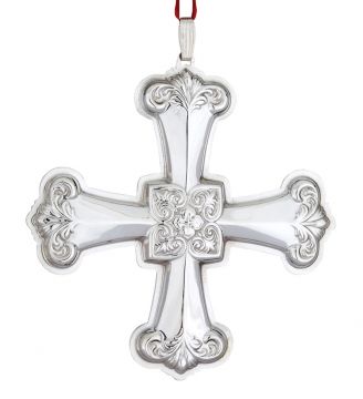2012 Reed & Barton Christmas Cross 42nd Edition Sterling Ornament image