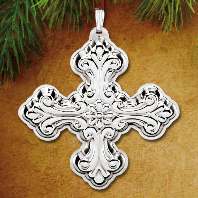 Reed And Barton Christmas Crpss 2022 Sterling Collectables: 2016 Reed & Barton Christmas Cross 46Th Sterling  Ornament