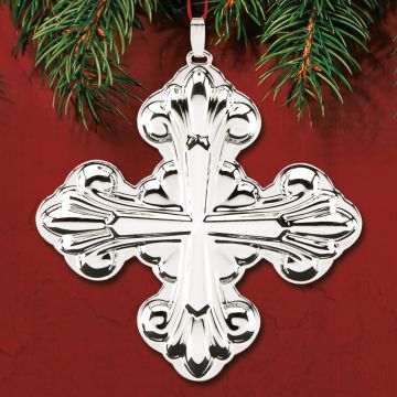 2017 Reed & Barton Christmas Cross 47th Sterling Ornament image