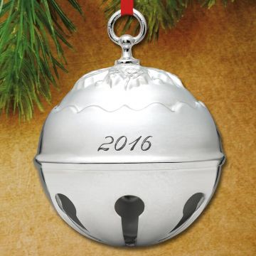 2016 Reed & Barton Holly Bell 41st Silverplate Ornament image