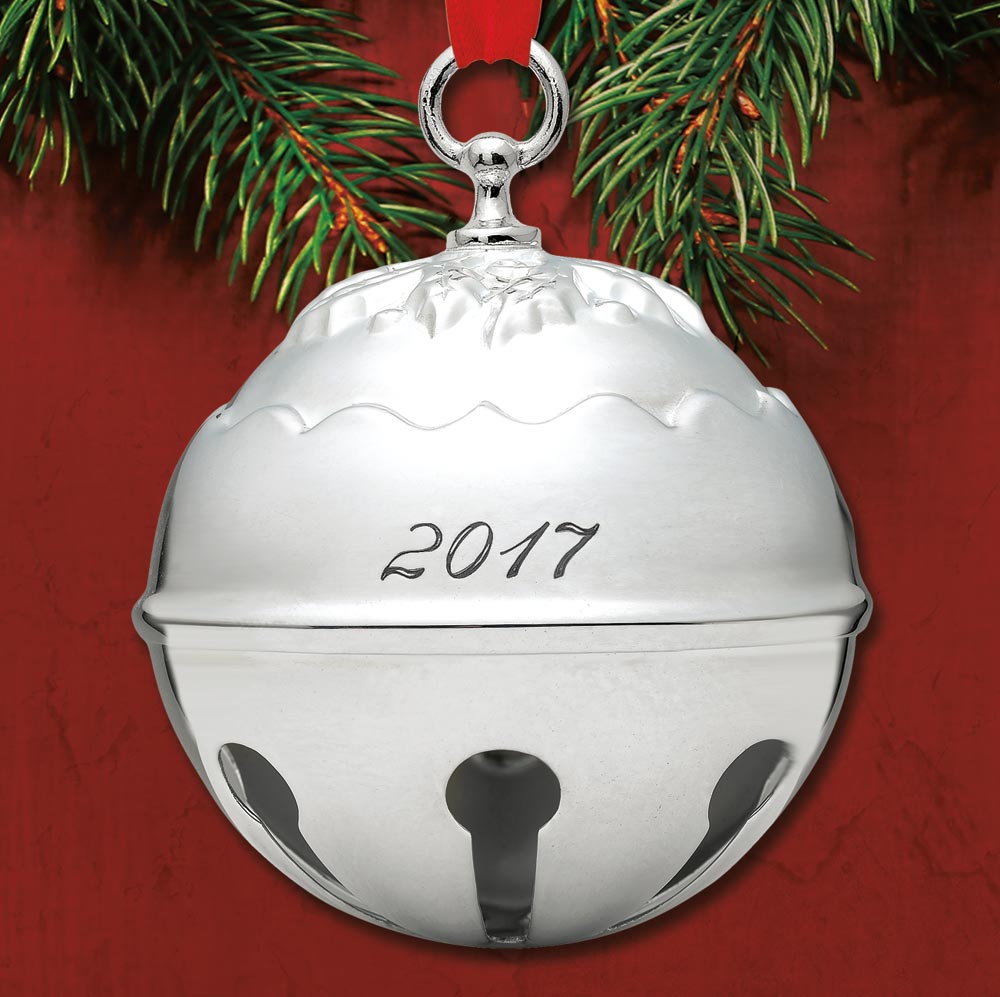 Reed & Barton 2022 Annual Silver Christmas Bell | 3" Silverplate Holiday Ornament With Ribbon