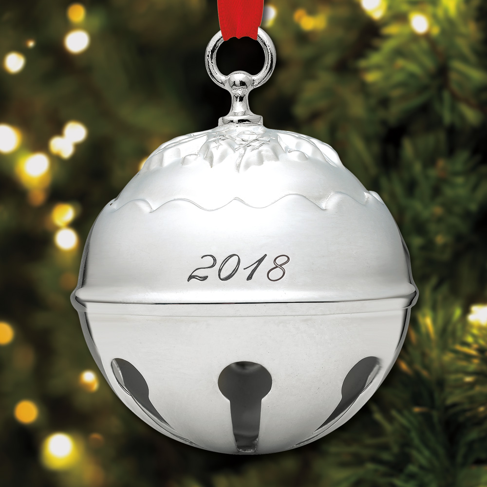 Sterling Collectables: 2018 Reed & Barton Holly Bell Silverplate Ornament