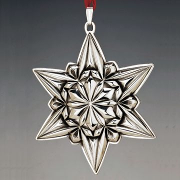 2008 Reed & Barton Waterford Lismore Snowflake  Sterling Ornament image
