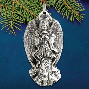 2014 Reed & Barton Lillian Angel of Worship Sterling Ornament image