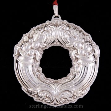 2001 Reed & Barton Francis 1st Wreath Sterling Ornament image
