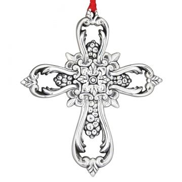 2012 Reed & Barton Francis 1st Pierced Cross 1st Edition Sterling Ornament image