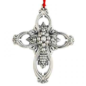 2013 Reed & Barton Francis 1st Pierced Cross 2nd Edition Sterling Ornament image