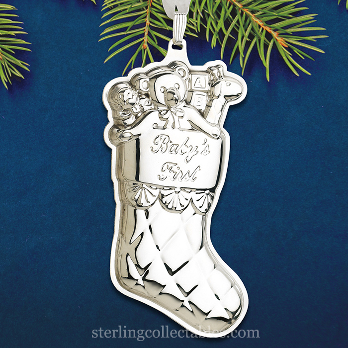 Sterling Collectables Reed & Barton Baby's First Christmas Stocking