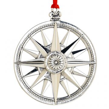 2013 Reed & Barton Williamsburg Compass Rose 7th Sterling Ornament image