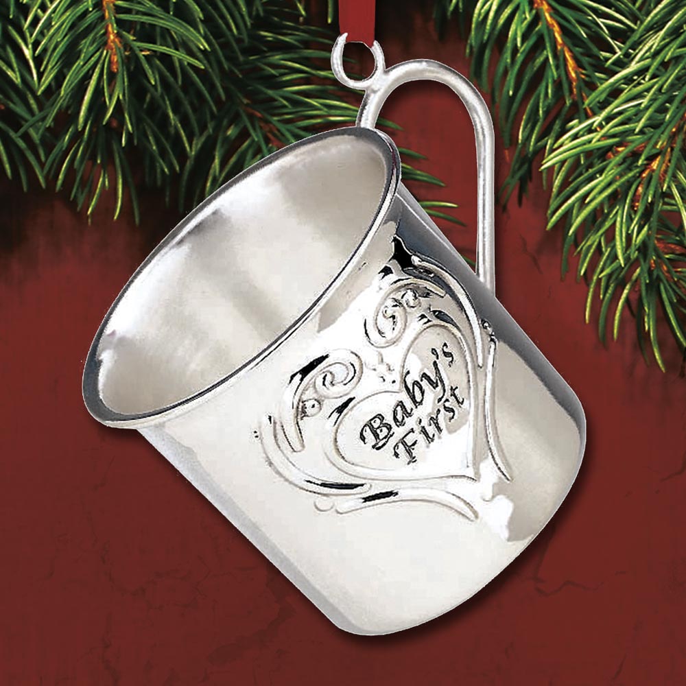 Sterling silver baby's first christmas ornament outlet