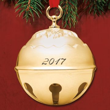 2017 Reed & Barton Holly Bell Goldplate Ornament image