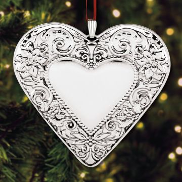 2018 Reed & Barton Heart 1st Sterling Ornament image