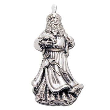 2005 Reed & Barton St Nicholas Santa Sterling Ornament image