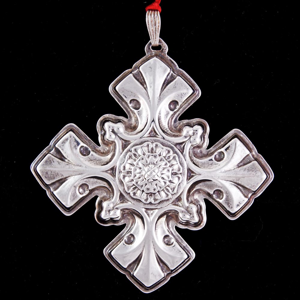 Cross Graphics Reed Sterling Collectables: 1976 Reed & Barton Cross Sterling Ornament