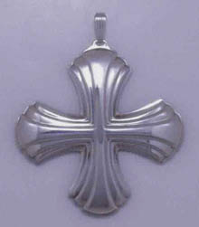 1980 Reed & Barton Cross Sterling Ornament image