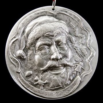 1992 Sculpture Workshop  Forever Santa Sterling Ornament