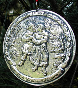 2004 Sculpture Workshop Gift Of A Winters Afternoon Sterling Ornament