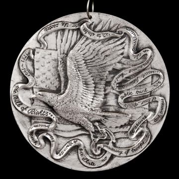 1991 Sculpture Workshop 'Bill of Rights' Sterling Ornament