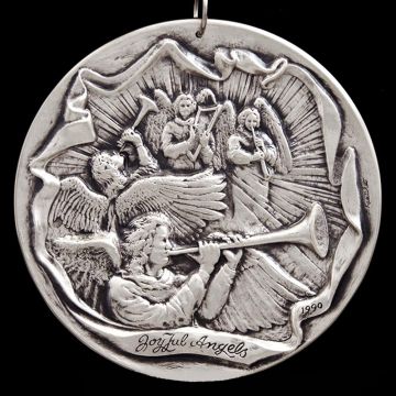 1990 Sculpture Workshop Joyful Angles Sterling Ornament