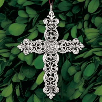 2018 Sterling Collectables Fleur De Lis Cross 2nd Edition Sterling Ornament