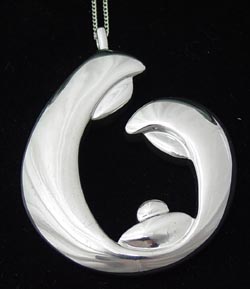 2005 Susan Gorman Holy Family Sterling Ornament image