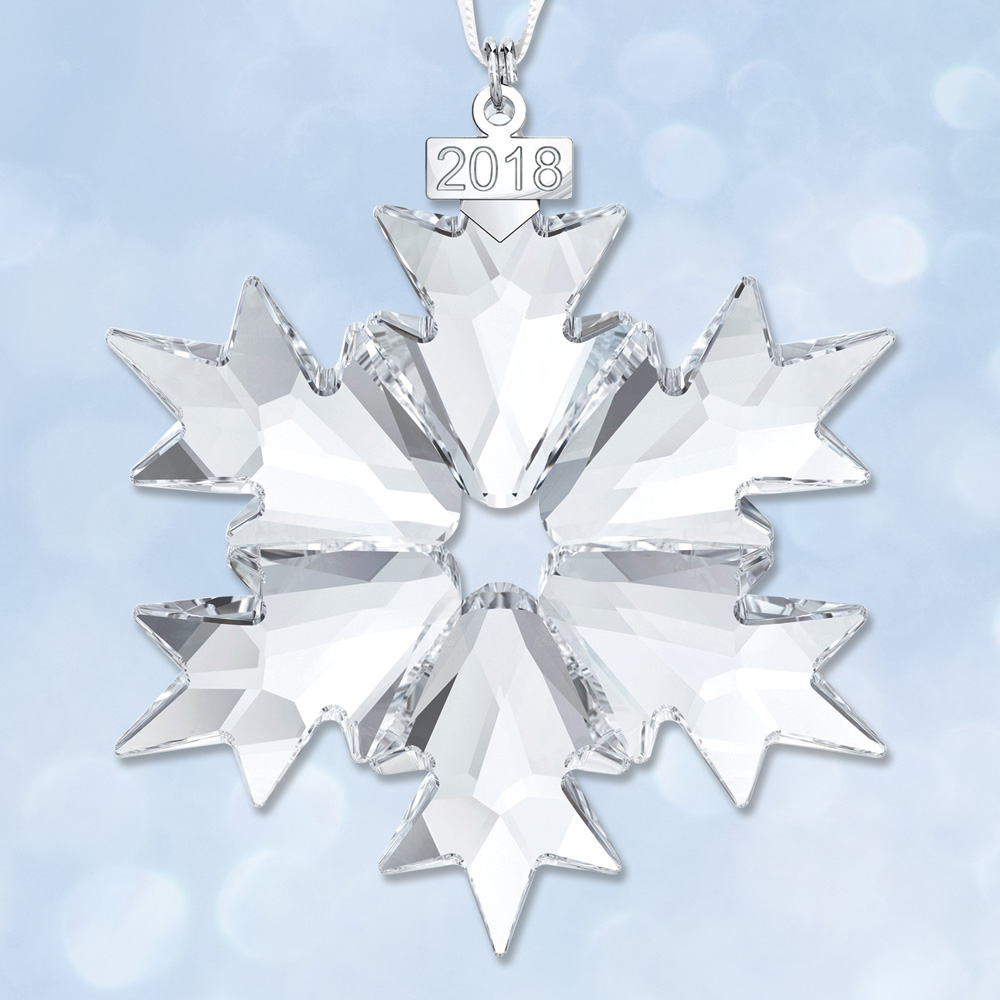 identificación prima entidad Sterling Collectables: 2018 Swarovski Annual Snowflake Crystal Ornament
