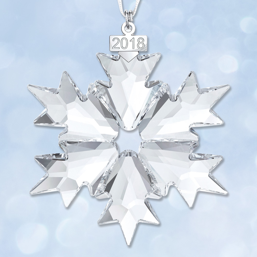 identificación prima entidad Sterling Collectables: 2018 Swarovski Annual Snowflake Crystal Ornament identificación prima entidad Sterling Collectables: 2018 Swarovski Annual Snowflake Crystal Ornament