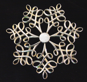 2002 Tiffany Snowflake Sterling Ornament image