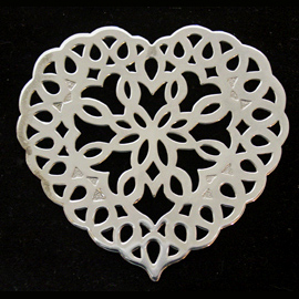 1997 Tiffany Heart Sterling Ornament image