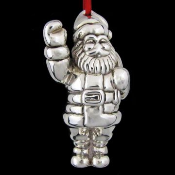 Tiffany Santa Sterling Ornament image