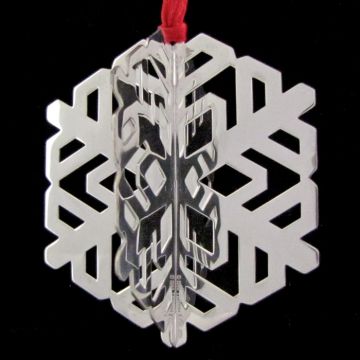 1999 Tiffany 3-D Snowflake Sterling Ornament