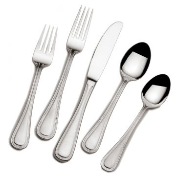 Towle Beaded Antique 45 Piece Stainless Steel Flatware Set image