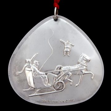 1980 Towle Songs of Christmas Sleigh Ride Sterling Ornament